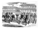 President Jefferson Davis Leaves His Escort; American Civil