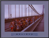 Believe: Marathon Runners Lamina Framed Art Print