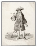 The French Admiral Jean Bart Depicted Smoking a Long Clay Pipe