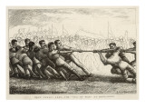 Stationed in Hong Kong, British Soldiers and Sailors Compete in a Tug of War