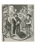 The Bishop of Tournai, Belgium, Receiving the Tithe of Beer Granted by King Chilperic