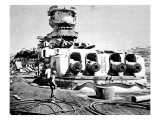 The Battleship 'strasbourg' in Toulon Harbour, France; Second World War