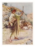 The Future King David Starts Life as a Shepherd