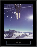Risk: Ski Lamina Framed Art Print