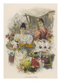 The First Spring Blossoms on Sale at a Flower Stall