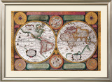 Buy Antique Map, Terre Universelle, 1594 at AllPosters.com