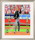 President Barack Obama throws out the first pitch 2009 MLB All-Star Game