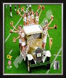 Georgia Tech University Yellow Jacket Cheerleaders ride the Rambling Wreck 2004