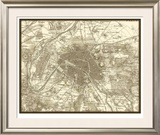 Sepia Map of Paris