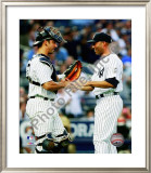 Jorge Posada congratulates Mariano Rivera