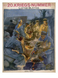 Xmas in German Trench Giclee Print