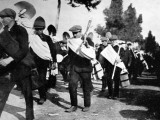 Young Belgians Marching to Dig Shelter-Trenches for the Soldiers, First World War Photographic Print