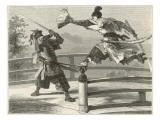 The Samurai Hero Yashitzone in Combat with an Armoured Opponent
