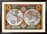 Buy Antique Map, Terre Universelle, 1594 at AllPosters.com