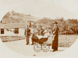 Three Red Cross Officers and a Nanny, Bosnia Photographic Print