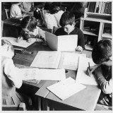 Walter Halls Primary School, Nottingham Children Reading, Writing and Drawing