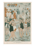 Women in their Swimsuits Dance the Tango-Bain at the Lido, Venice
