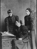 Esther Roper (Seated), Edith Palliser (Left), Mrs Blaxter (Right)