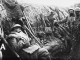 French Soldiers in a Trench in Artois on the French Front During World War I in 1916