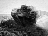 British Tank on the Move; First World War, 1916