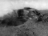 British Tank in Action, Western Front; First World War, 1916