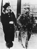 Buy German Soldier with Woman Holding His Rifle During World War I at AllPosters.com