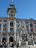 City Hall with Fountain in the Piazza Dell'Unita D'Italia, Trieste, North East Italy