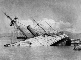HMS 'Phoenix' after the Hong-Kong Typhoon, September 1906