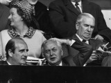 Harold Wilson (1916-1995) English Politician and Prime Minister at Wembley