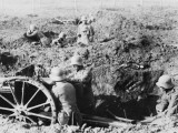 German Trench Gun in Action on the Somme During World War I Photographic Print