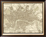 Sepia Map of London