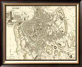 Sepia Map of Rome