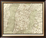 Sepia Map of NY