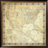 Map of North America, 1853