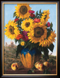 Buy Sunflowers over Castle Ruin at AllPosters.com