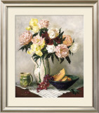 Buy Peach Peonies and Irises at AllPosters.com
