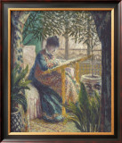 Madame Monet Embroidering, 1875