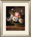 Buy Fleurs dans un Vase de Porceleine Bleue, c.1780 at AllPosters.com