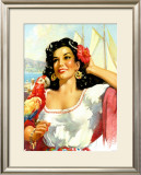 Senorita with Parrot