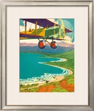 Buy Biplane Over the Coastline at AllPosters.com