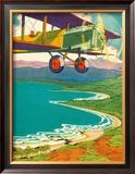 Buy Biplane Over the Coastline at AllPosters.com