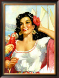 Senorita with Parrot