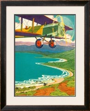 Buy Biplane Over the Coastline at AllPosters.com