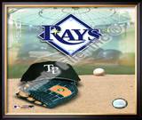 2008 Tampa Bay Rays Team Logo Framed Photographic Print