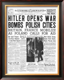 The Baltimore News, September 1, 1939: Hitler Opens War, Bombs Polish Cities