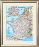 Map of France, Belgium, And The Netherlands