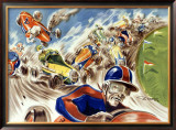 Midget Racing Framed Giclee Print