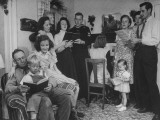 Singing Carols at Family Reunion Christmas Celebration Marking Safe Return of Sons from WWII