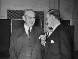 Harry Hopkins Speaking to Senator Arthur H. Vanderburg at the Senate Commerce Committee Hearing