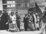 Buy Group of African-Americans Waiting on Line, Many with Small Handcarts, from Story on Unemployment at AllPosters.com
